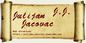 Julijan Jačovac vizit kartica